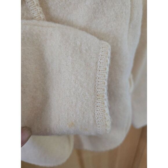 Northern Isles Wool Cream Button-Up Jacket fisherman Nautical cottagecore boho - Picture 9 of 11